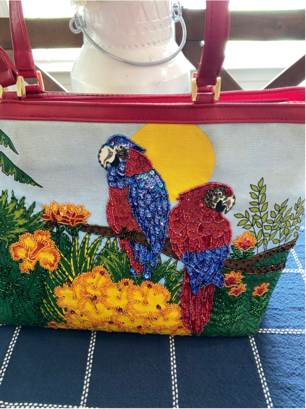 Braciano bird sequin handbag - Picture 2 of 5